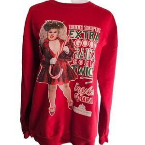 Christmas Sweatshirt Eureka Ohara Mens Size Medium Red Crewneck Ru Paul Drag